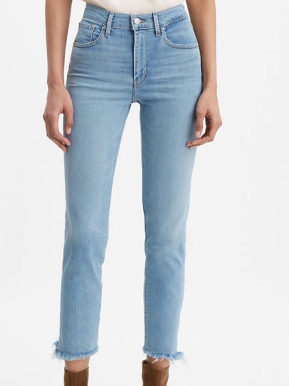 Levi's 724 High Rise Straight Crop Light Wash Jeans Size 29 Casual Wear